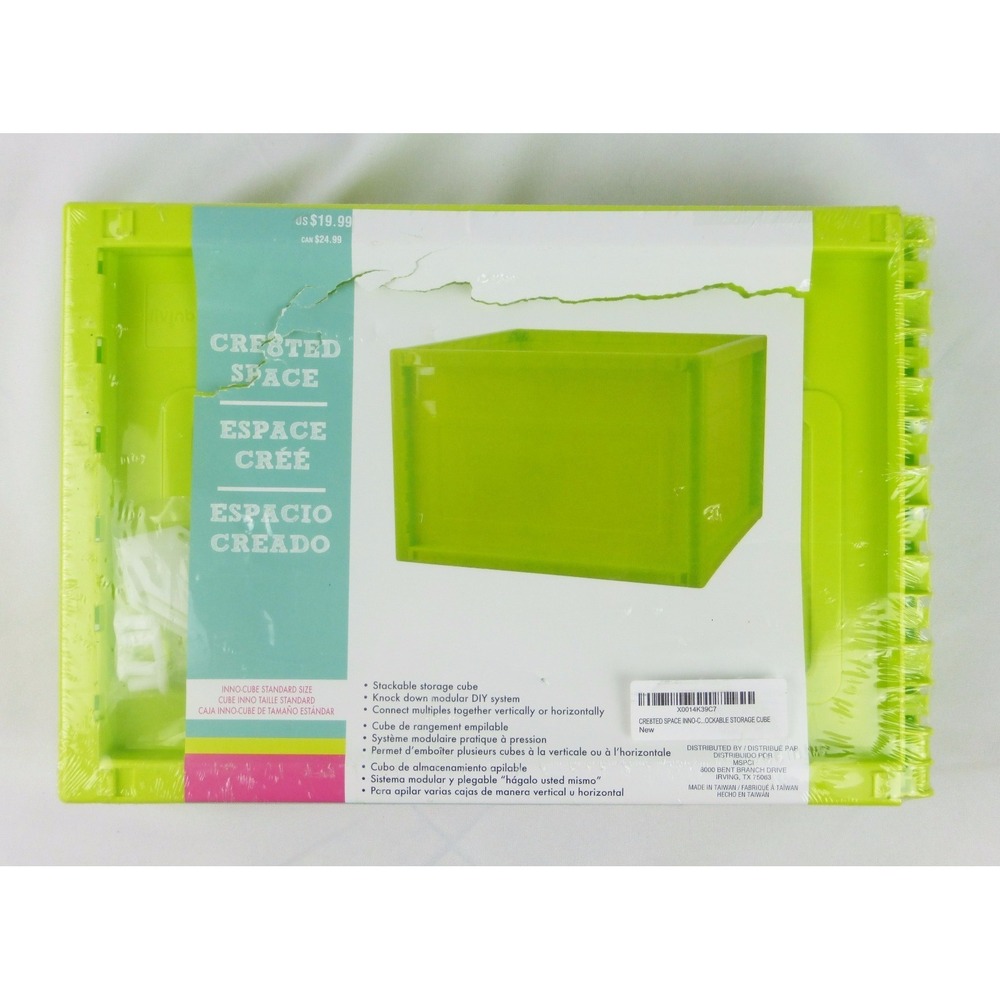 Cre8ted Space inno cube green standard size‎ stockable storage cube office
